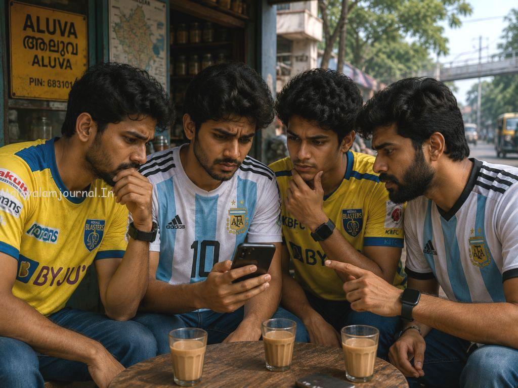 Football fans in Kerala discussing Adidas website hacking news