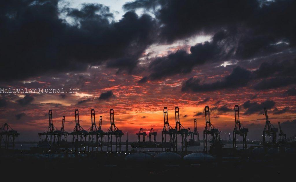 An industrial landscape illustrating the financial and energy crises triggered worldwide by Middle East tensions