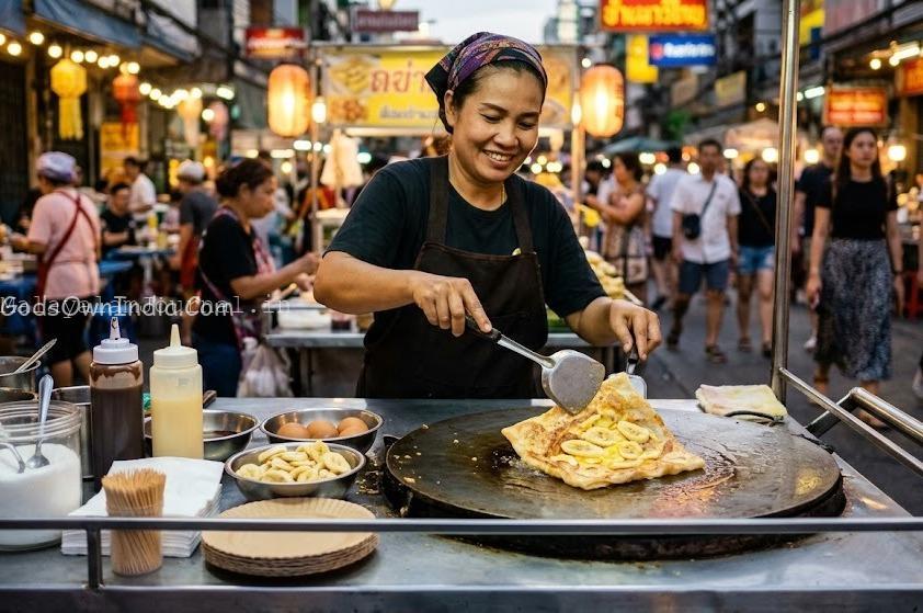 Thai banana pancake